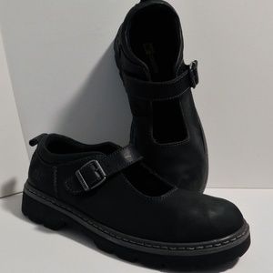 Genuine Leather Mary Jane Black Shoes Goth Chic